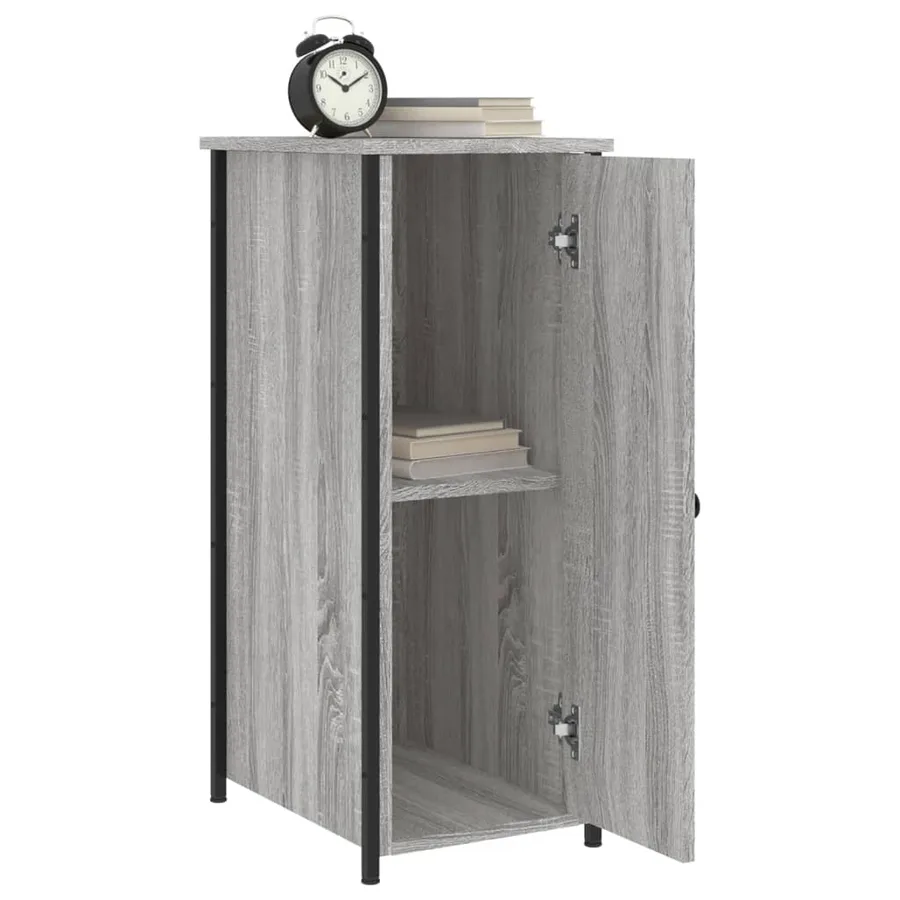 Tables de chevet 2 pcs sonoma gris 32x42x80cm bois d'ingénierie - 4
