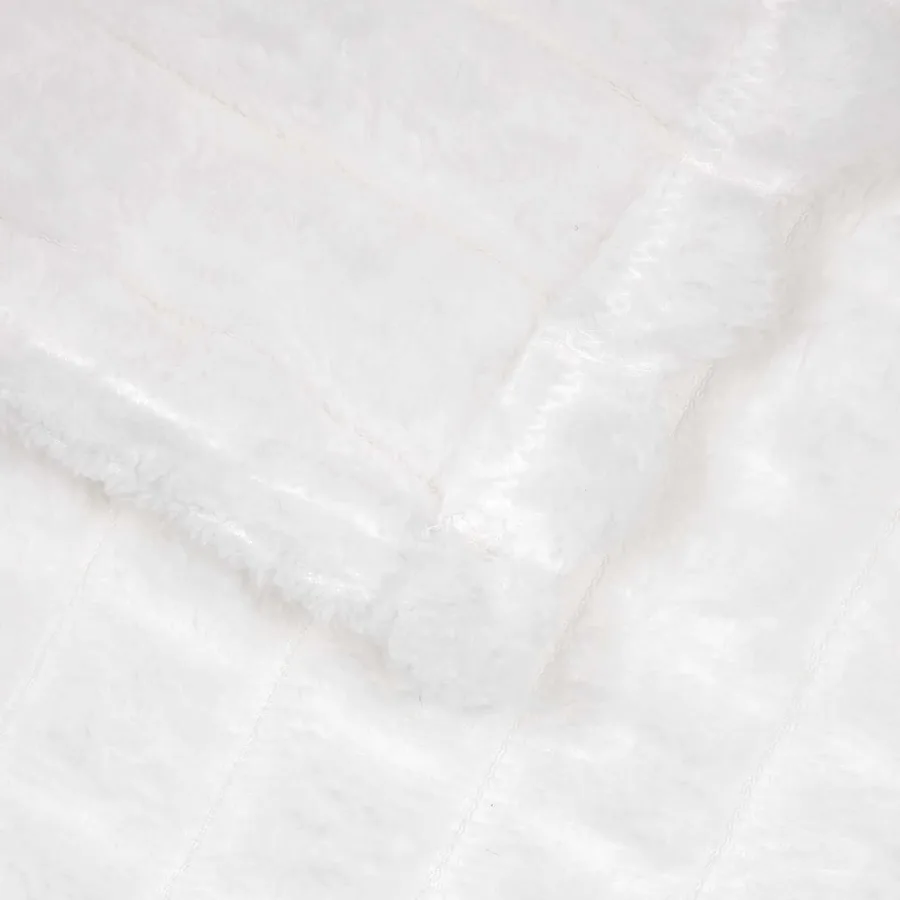 Couvertures à jeter 6 pcs Blanc 150 x 130 cm Toison - 6
