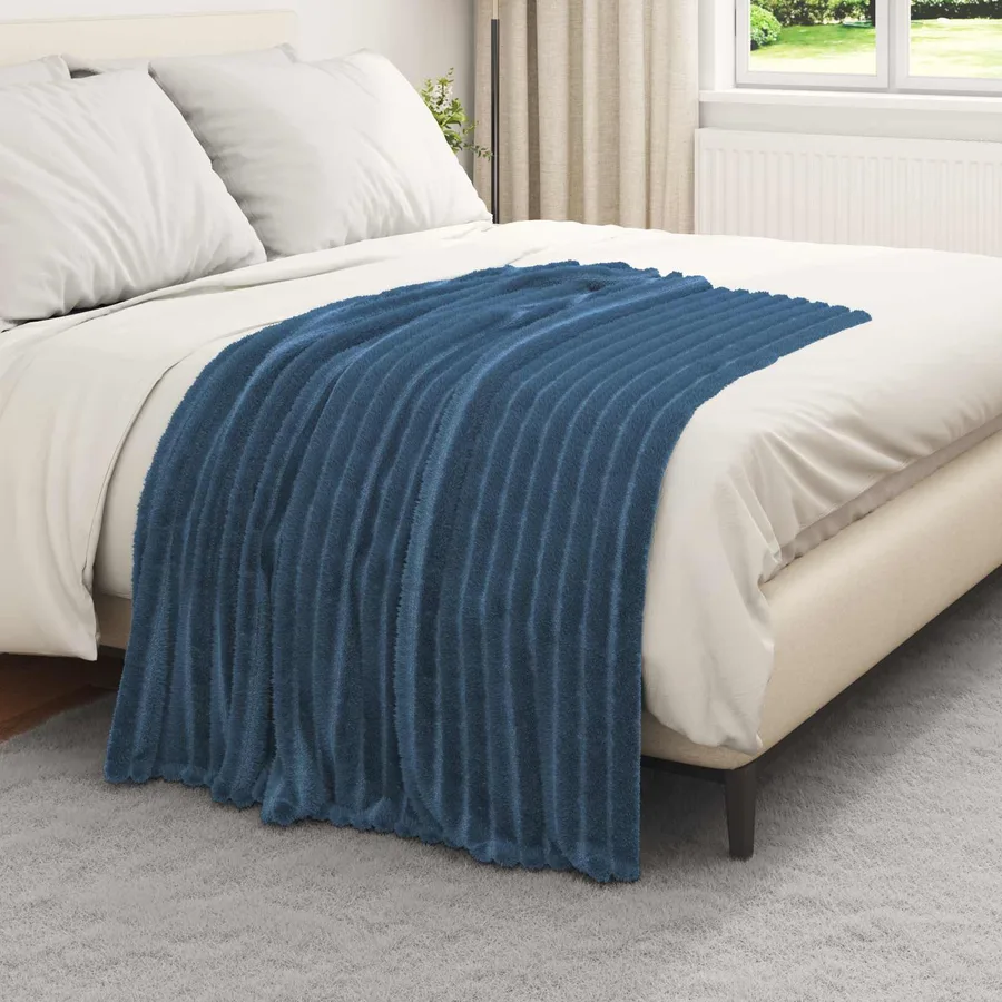 Couvertures à jeter 6 pcs Bleu marine 150 x 130 cm Toison - 3
