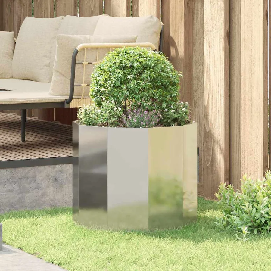 Jardinière Argent 60 x 60 x 50 cm Acier galvanisé - 4