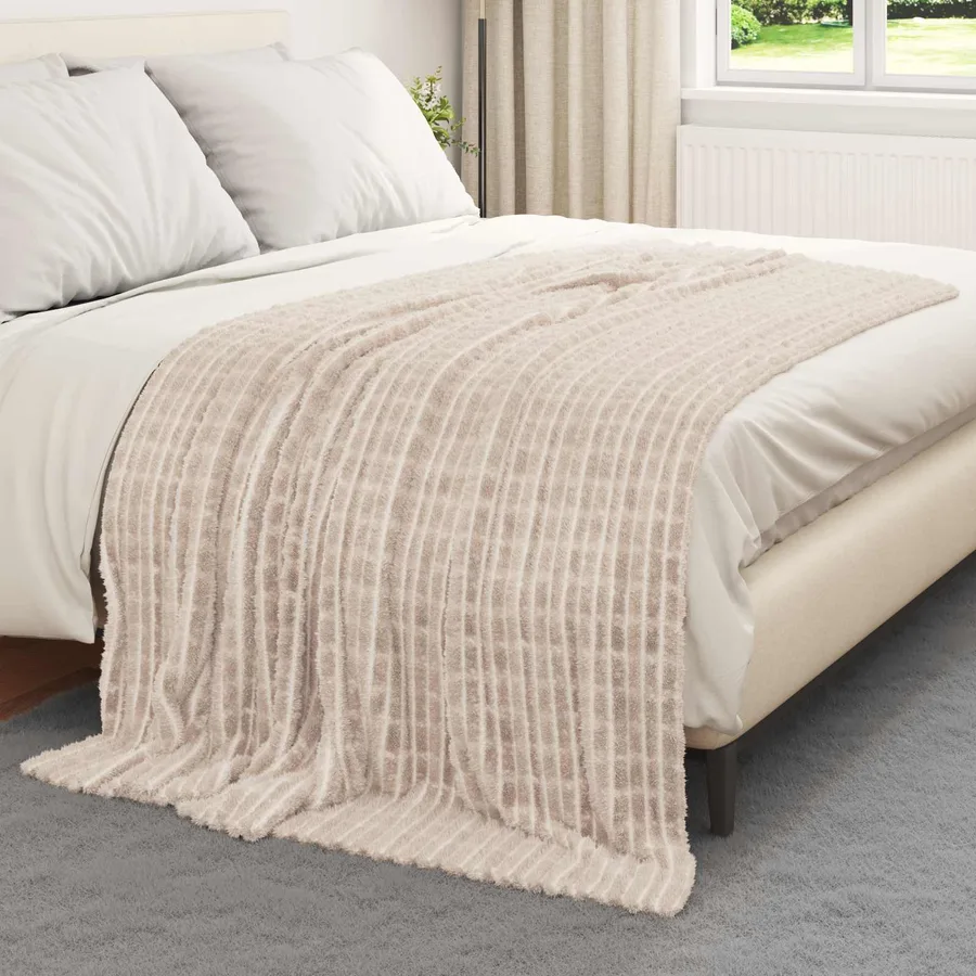 Jeté Beige 200 x 150 cm Toison - 3