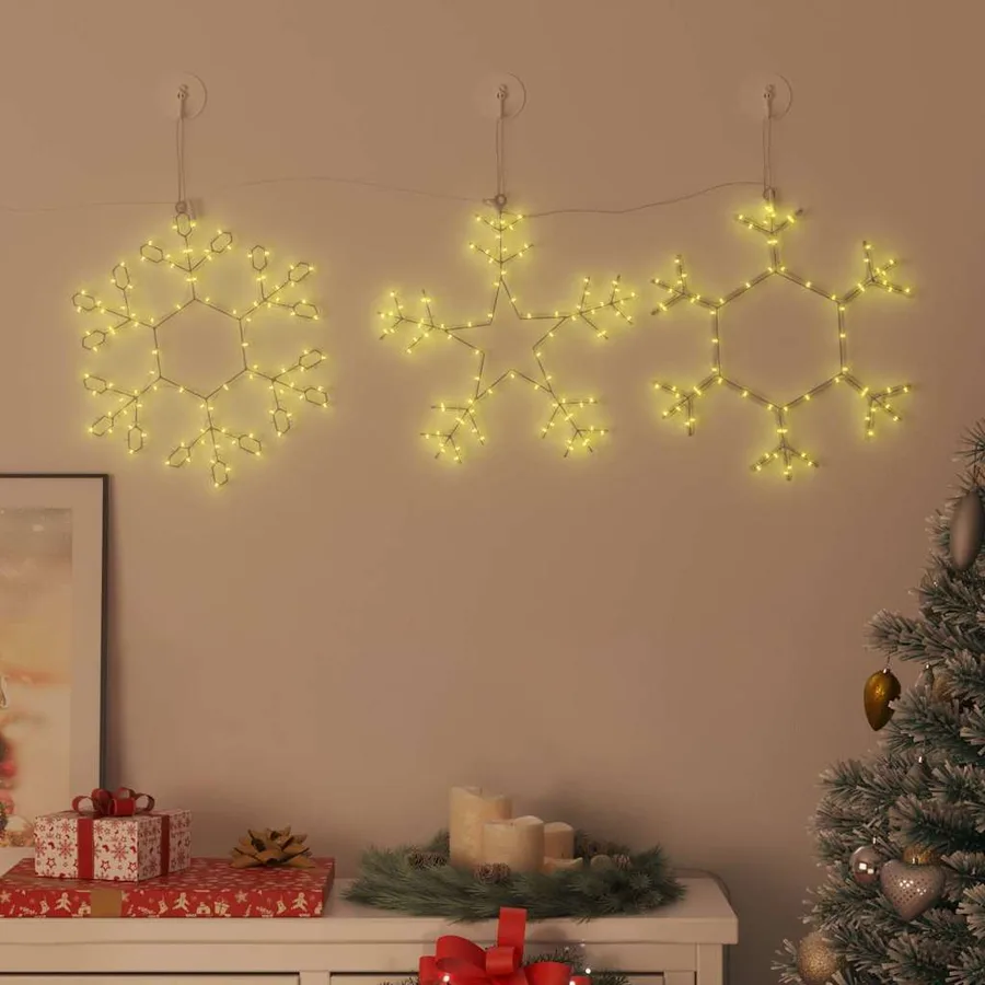 Flocon de neige de Noël Blanc chaud 44,5 x 38 cm PVC - 3