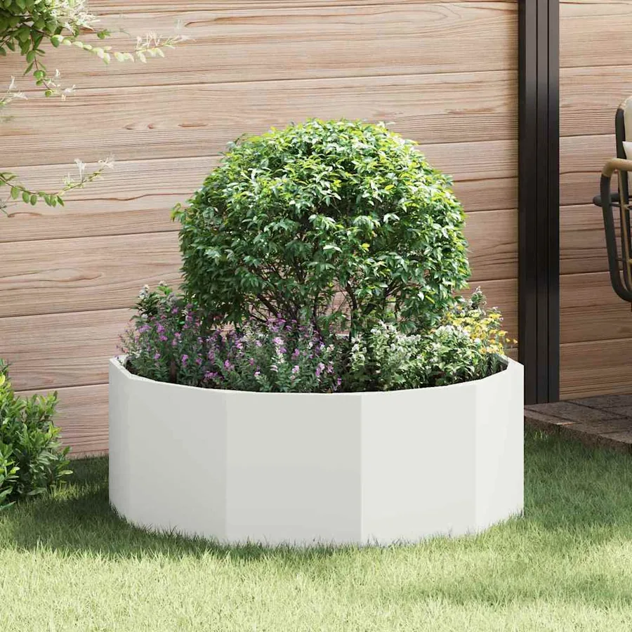 Jardinière Blanc 90 x 90 x 35 cm Acier
