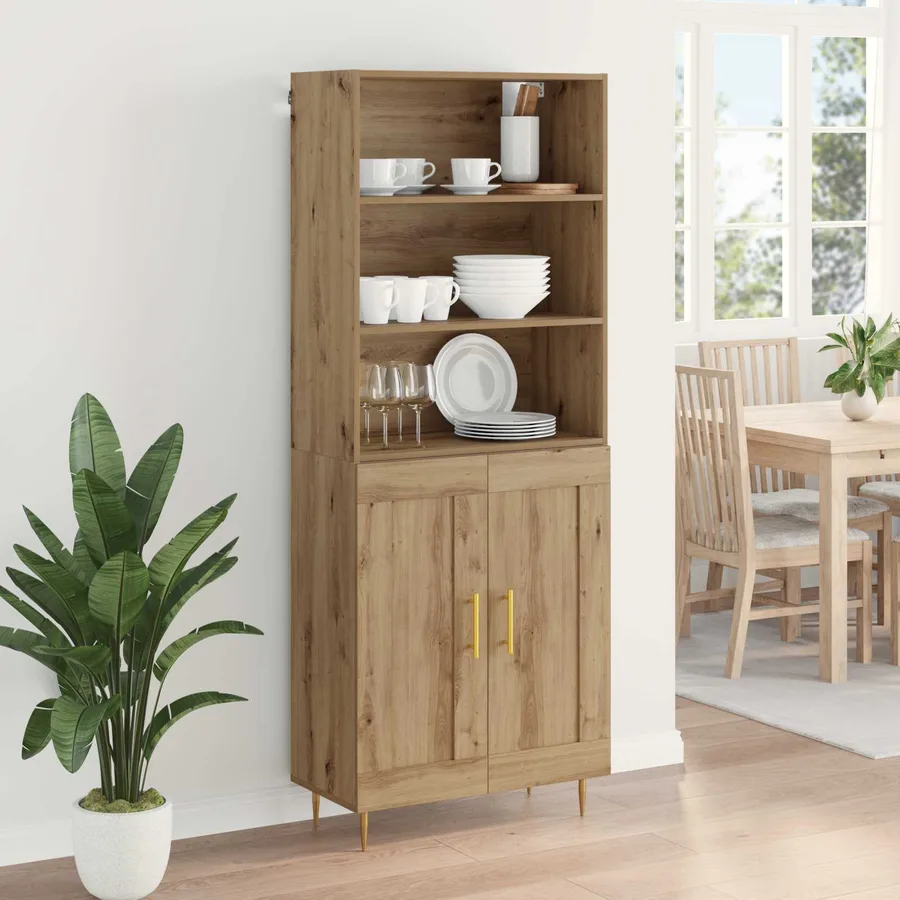 Haut Armoire Chêne artisanal 69,5 x 34 x 180 cm - 4