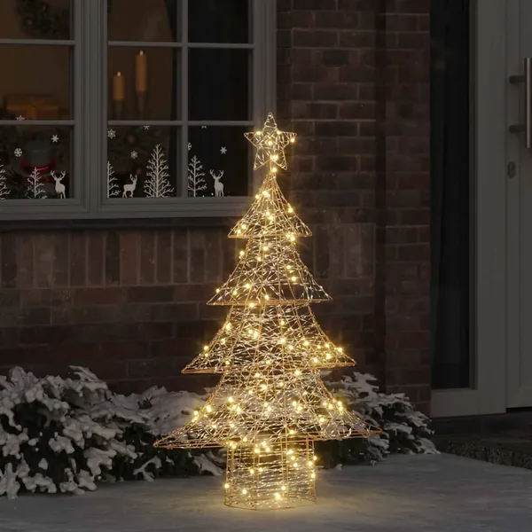Sapin de Noël avec 120 LED Blanc chaud 120,5 cm PET