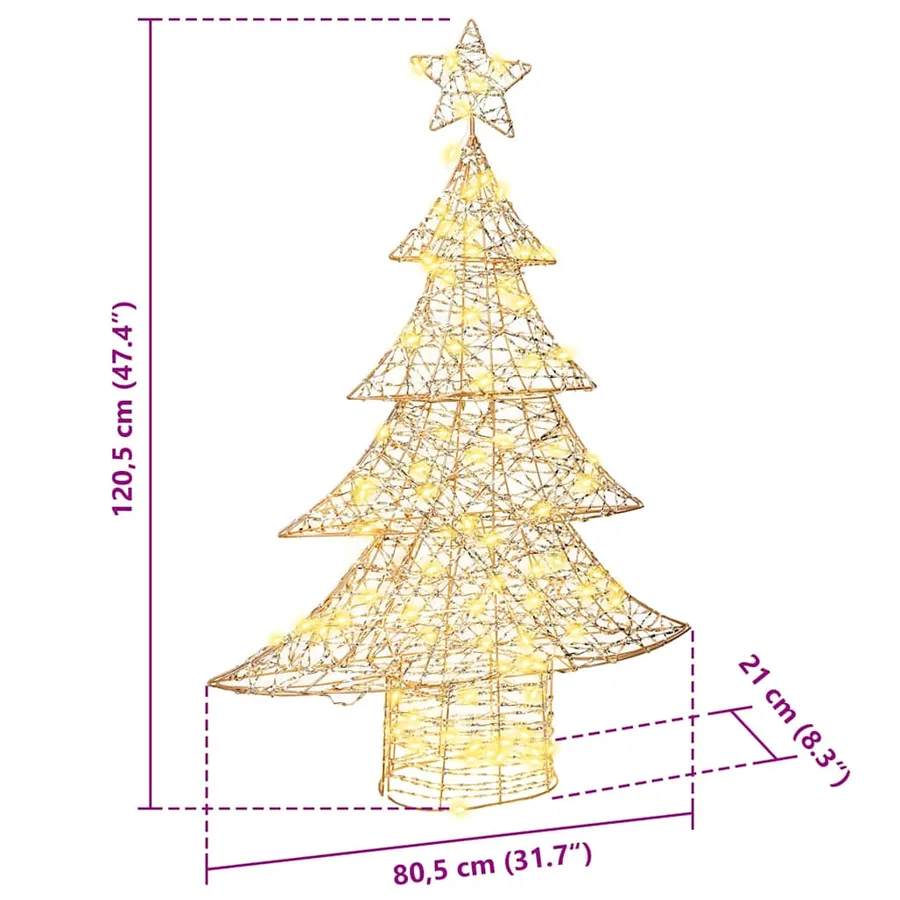 Sapin de Noël avec 120 LED Blanc chaud 120,5 cm PET - 10