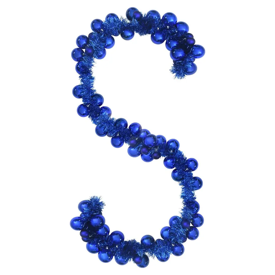 Guirlande de Boules de Noël Bleu 186 cm Polystyrène - 2