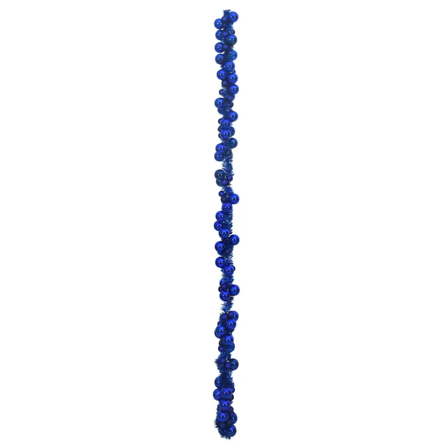 Guirlande de Boules de Noël Bleu 186 cm Polystyrène - 4