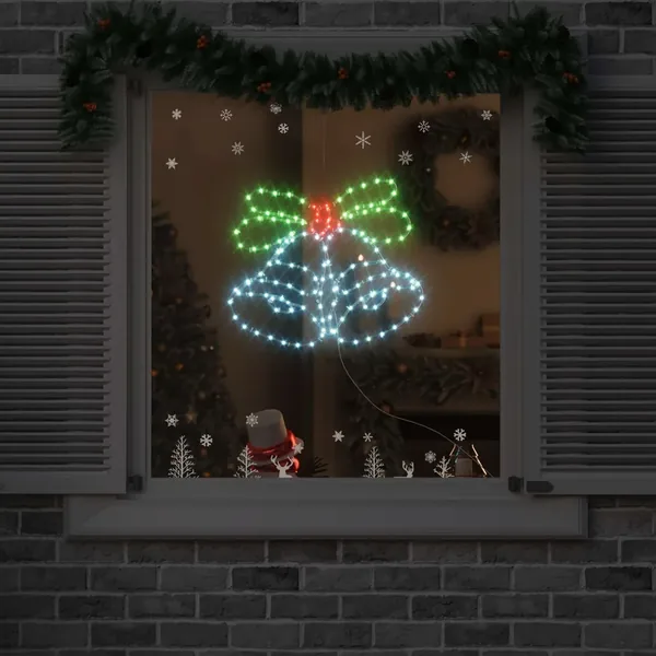Cloche de Noël avec 144 LED Multicolore 57 x 47,5 cm PVC
