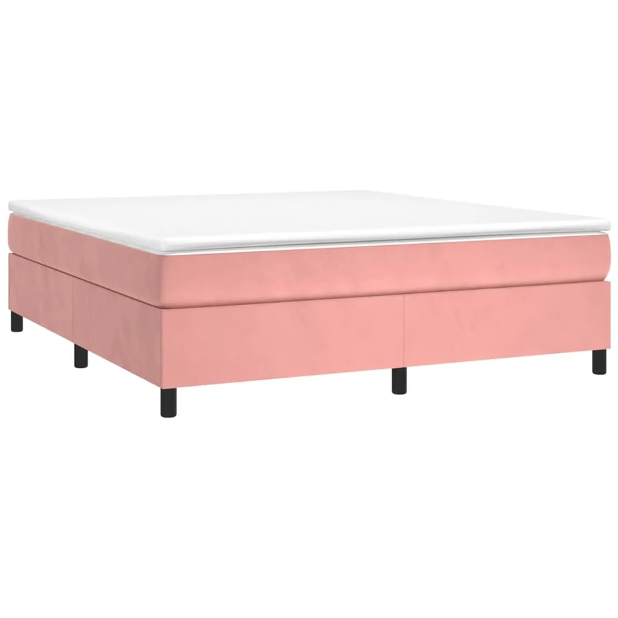 Sommier à lattes de lit avec matelas Rose 160x200 cm Velours - 3