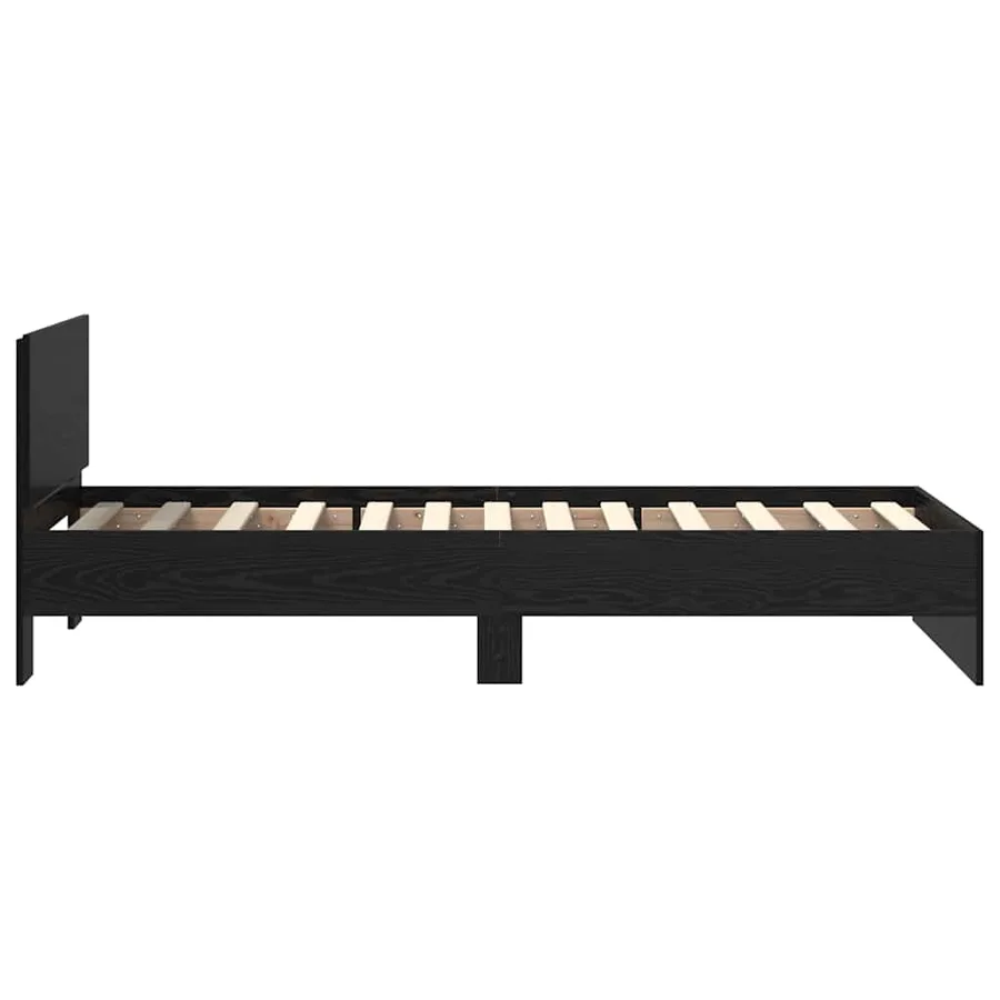 Cadre de lit Chêne noir 75 x 190 cm Bois d'ingénierie - 7