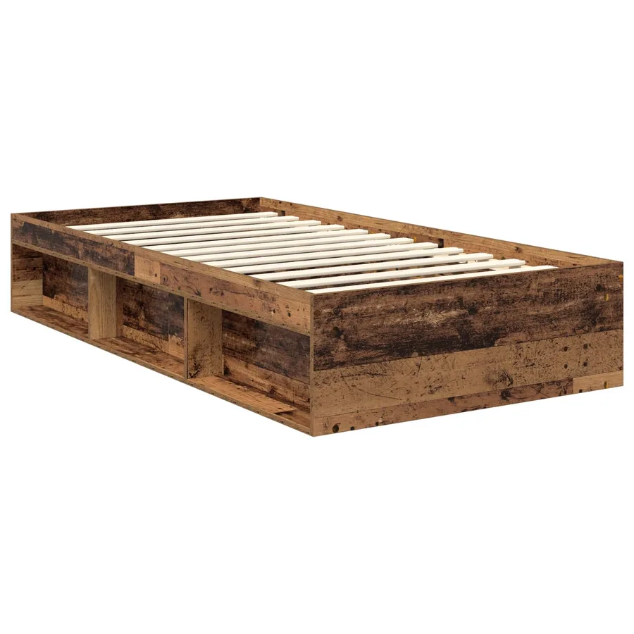 Cadre de lit Bois ancien 100 x 200 cm Pin massif - 5