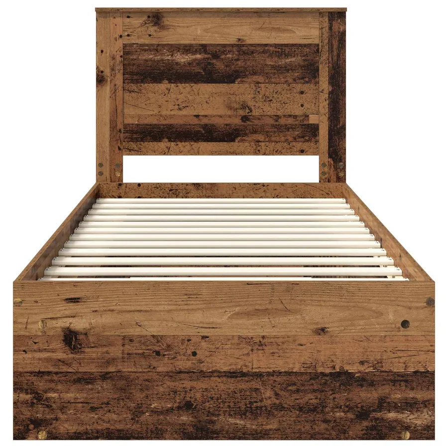 Cadre de lit Bois ancien 100 x 200 cm Pin massif - 7