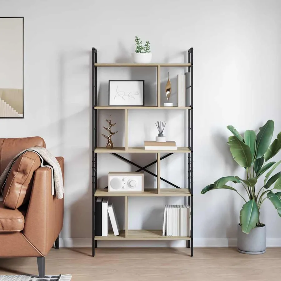 Étagère Chêne Sonoma 75 x 30 x 156 cm Bois d'ingénierie - 4