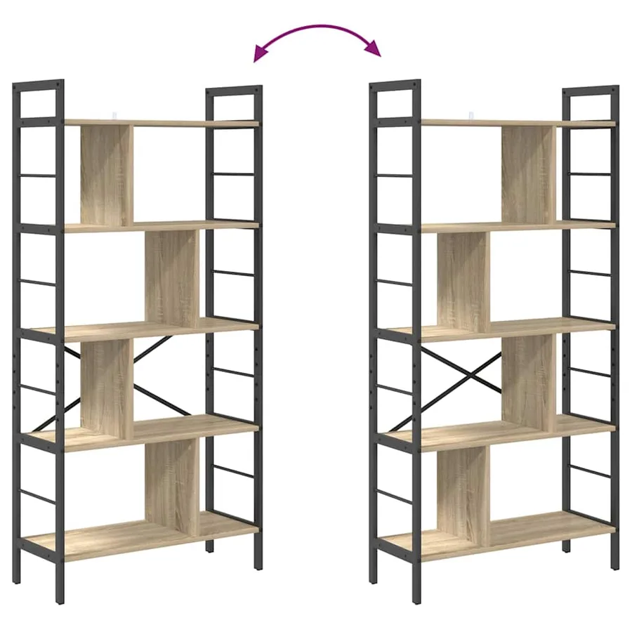 Étagère Chêne Sonoma 75 x 30 x 156 cm Bois d'ingénierie - 8