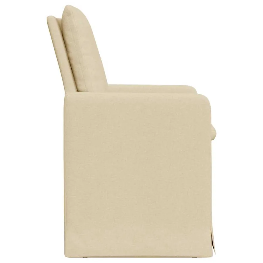Chaises de salle à manger 2 pcs Crème 57 x 67 x 98 cm tissu - 5