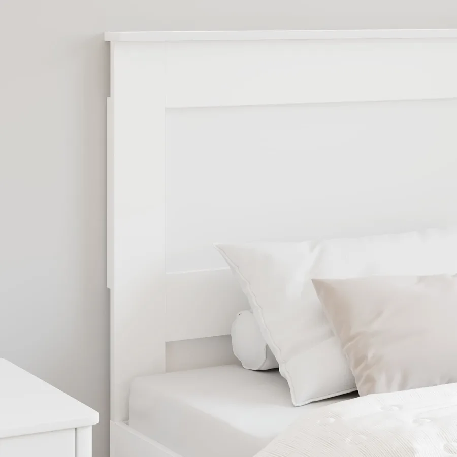 Tête de lit avec tête de lit Blanc 100 cm Bois d'ingénierie - 3