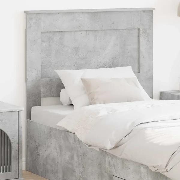Tête de lit avec tête de lit Gris béton 80 cm Bois d'ingénierie