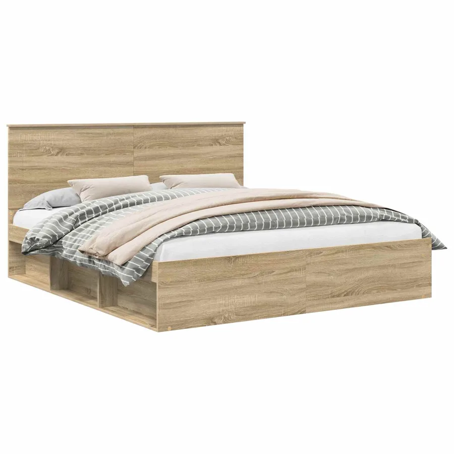 Cadre de lit Sonoma 200 x 200 cm Bois de pin massif - 2