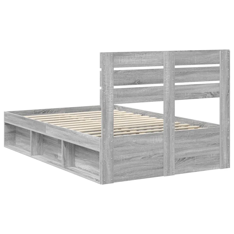 Cadre de lit Gris Sonoma 120 x 190 cm Pin massif - 9