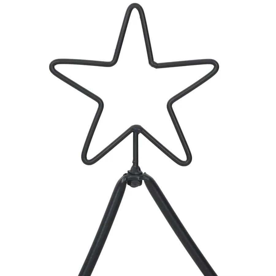 Arbre de Noël en métal avec support Noir 90,5 cm Acier - 7