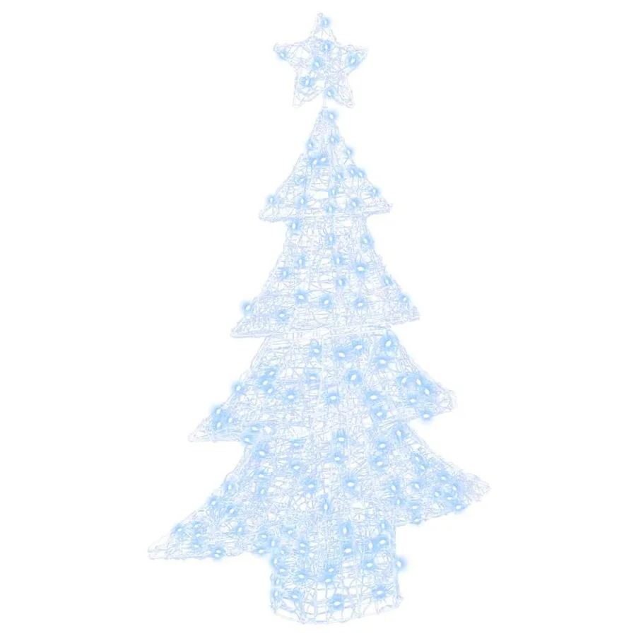 Sapin de Noël avec 100 LED Blanc froid 120 cm Acrylique - 2