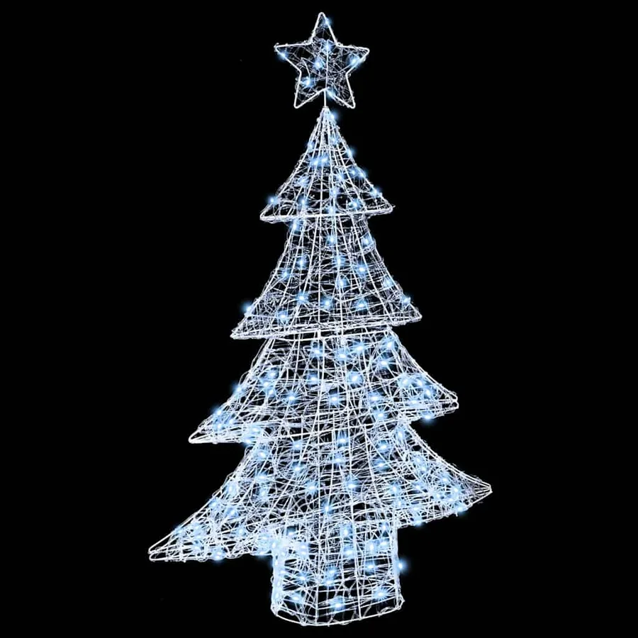 Sapin de Noël avec 100 LED Blanc froid 120 cm Acrylique - 5