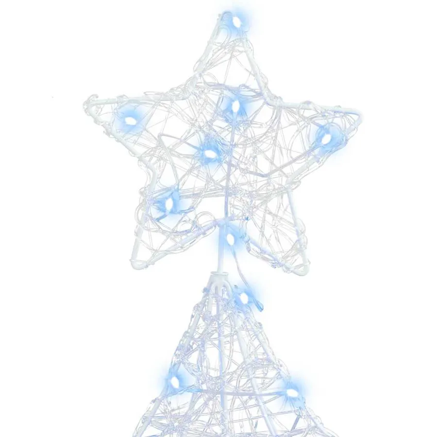 Sapin de Noël avec 100 LED Blanc froid 120 cm Acrylique - 7