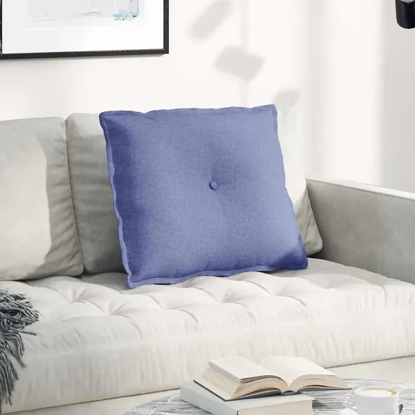 Coussin de Dos Bleu denim 60 x 19 x 50 cm tissu