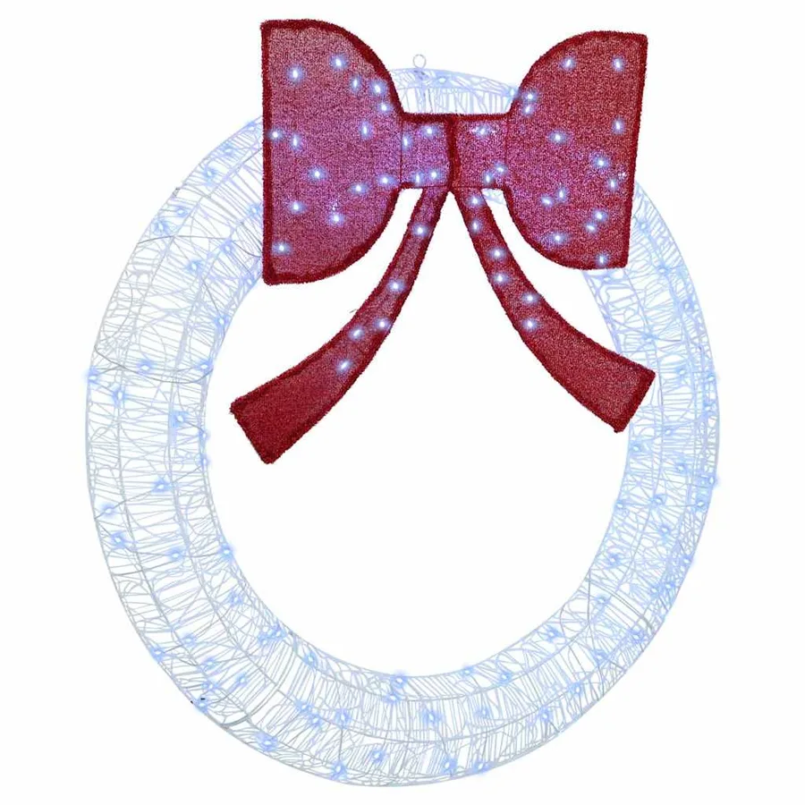 Couronne avec 150 LED Blanc froid 120 cm Acrylique - 2