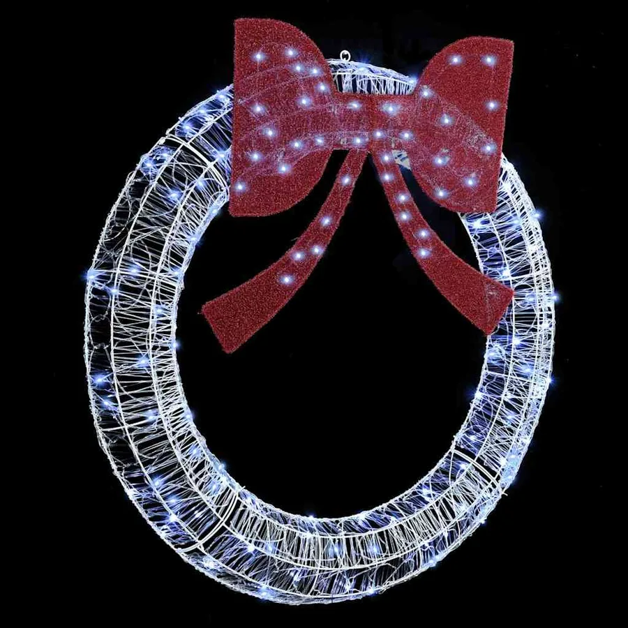 Couronne avec 150 LED Blanc froid 120 cm Acrylique - 4