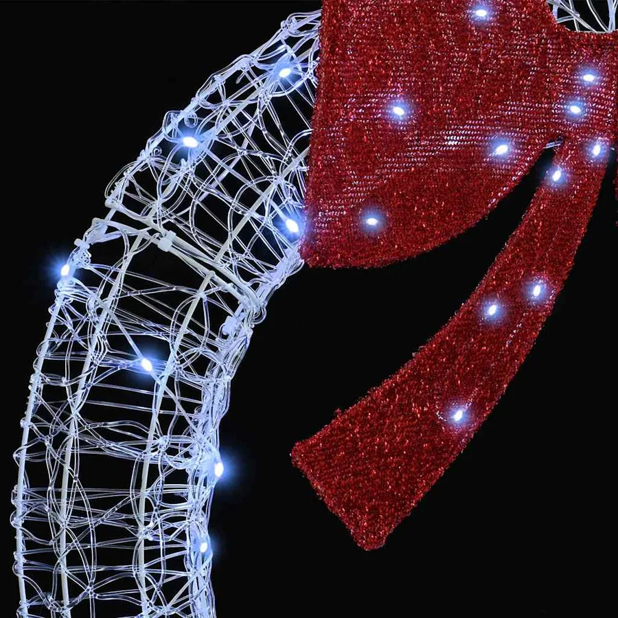 Couronne avec 150 LED Blanc froid 120 cm Acrylique - 6
