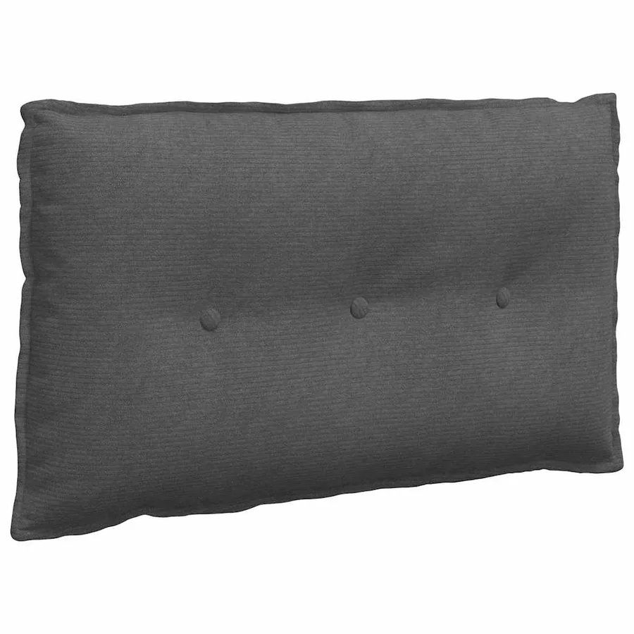 Coussin de Dos Gris foncé 80 x 50 cm Tissu en velours côtelé - 2