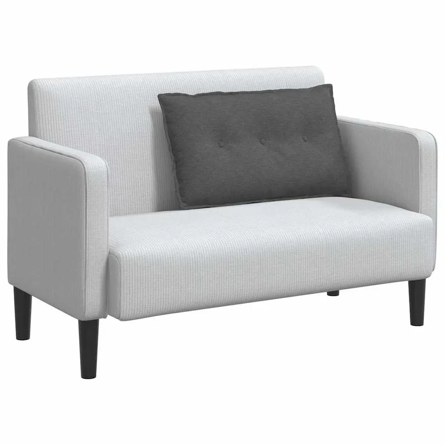 Coussin de Dos Gris foncé 80 x 50 cm Tissu en velours côtelé - 3