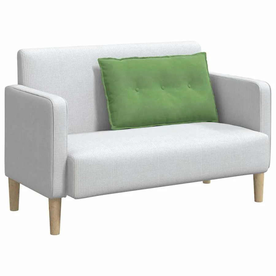 Coussin de Dos Vert clair 80 x 50 cm Tissu en velours côtelé - 3