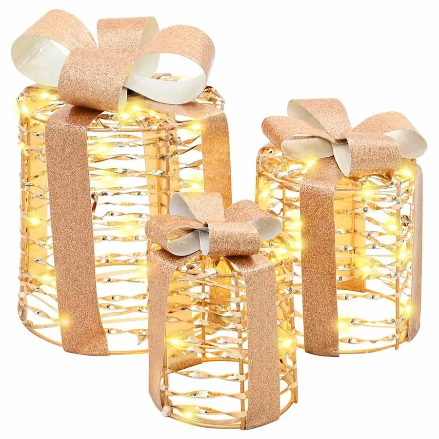 Décoration de boîte cadeau 3 pcs 20 x 20 x 20 cm PET - 2