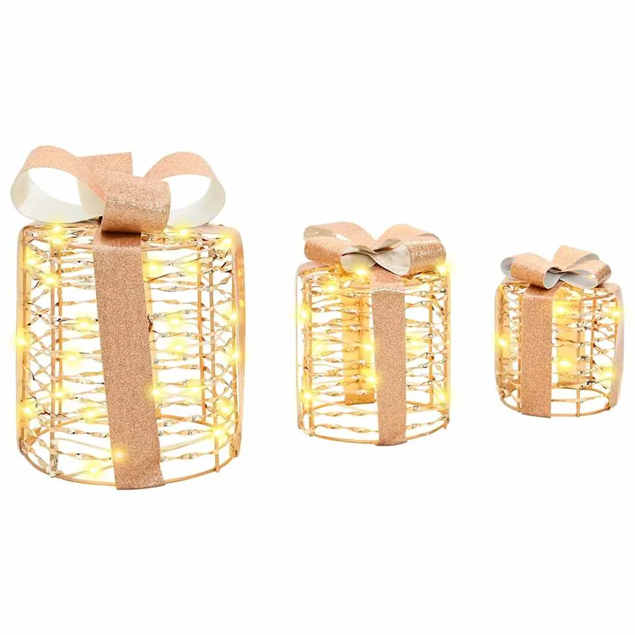 Décoration de boîte cadeau 3 pcs 20 x 20 x 20 cm PET - 4