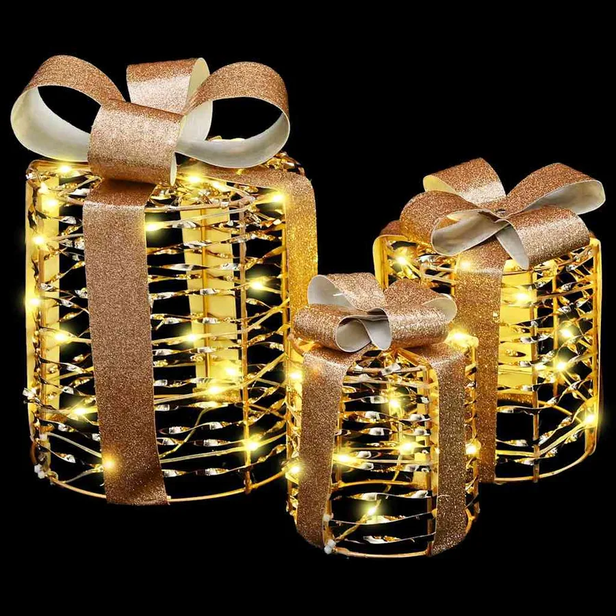 Décoration de boîte cadeau 3 pcs 20 x 20 x 20 cm PET - 5