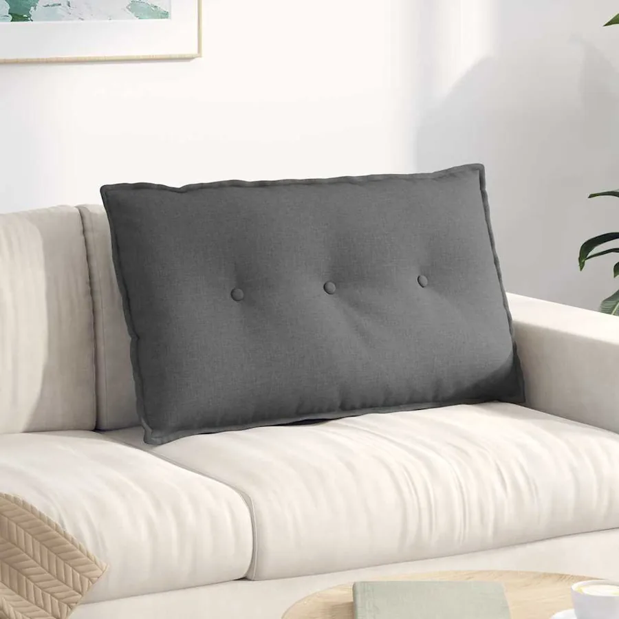 Coussin de Dos Gris foncé 80 x 19 x 50 cm tissu