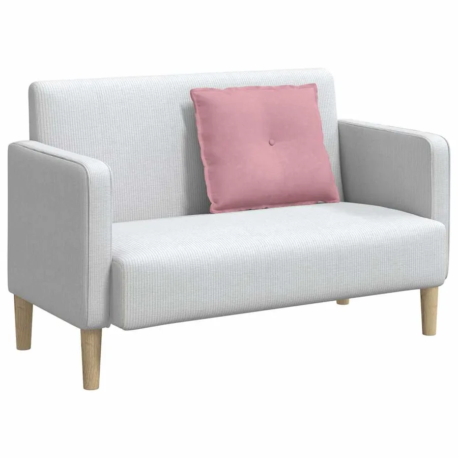 Coussin de Dos Rose 60 x 50 cm Tissu en velours côtelé - 3