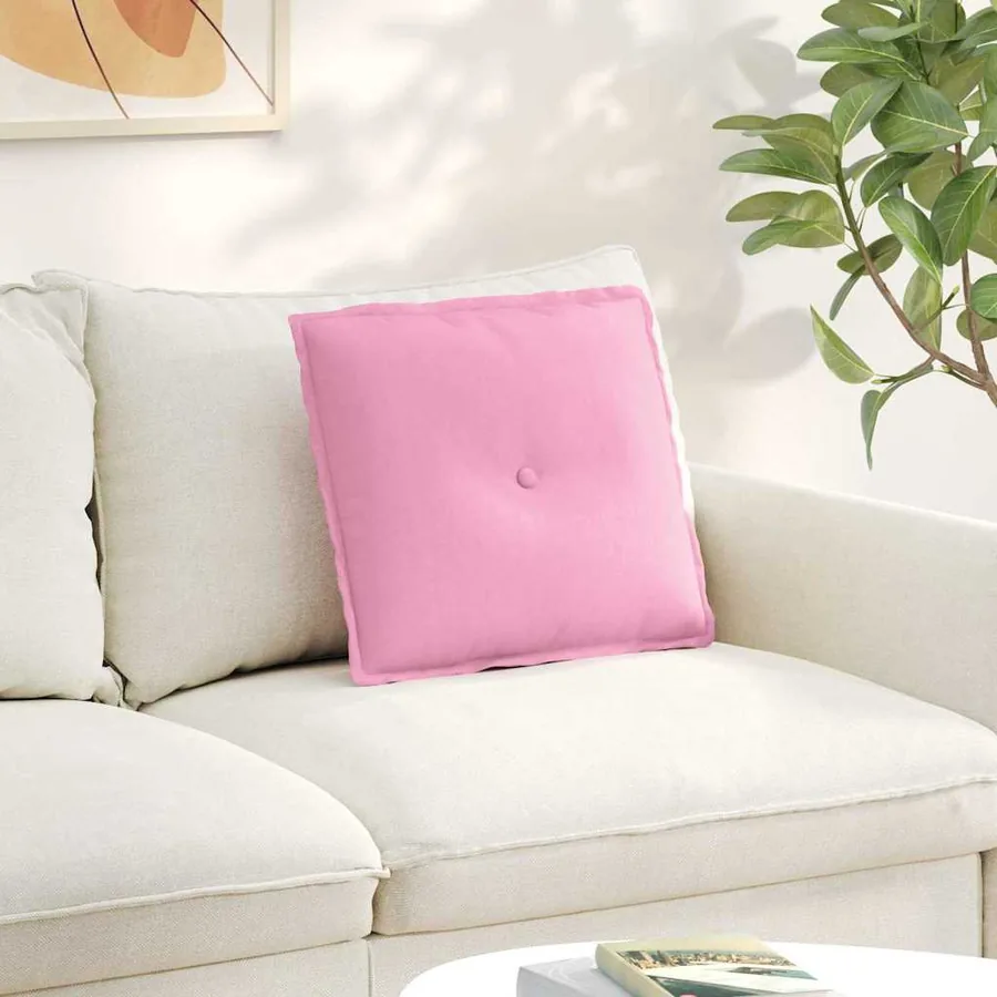 Coussin de Dos Rose 50 x 19 x 45 cm tissu
