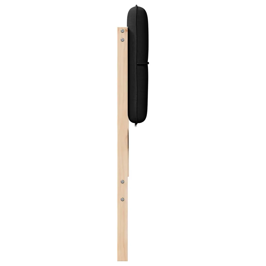 Tête de lit capitonnée Marron et Noir 200 cm Pin massif - 5