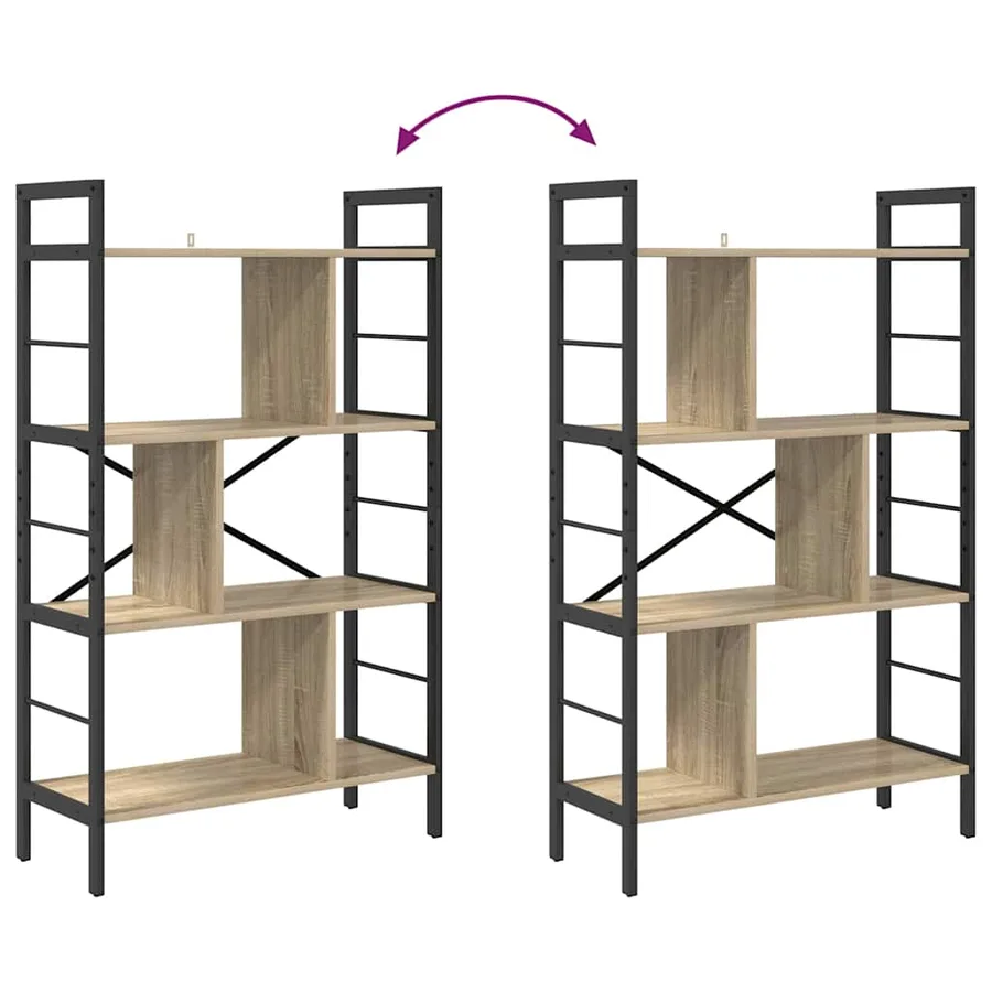 Étagère Chêne Sonoma 75 x 30 x 123,5 cm Bois d'ingénierie - 10