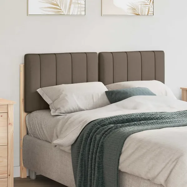 Tête de lit capitonnée Marron et Taupe 120 cm Pin massif