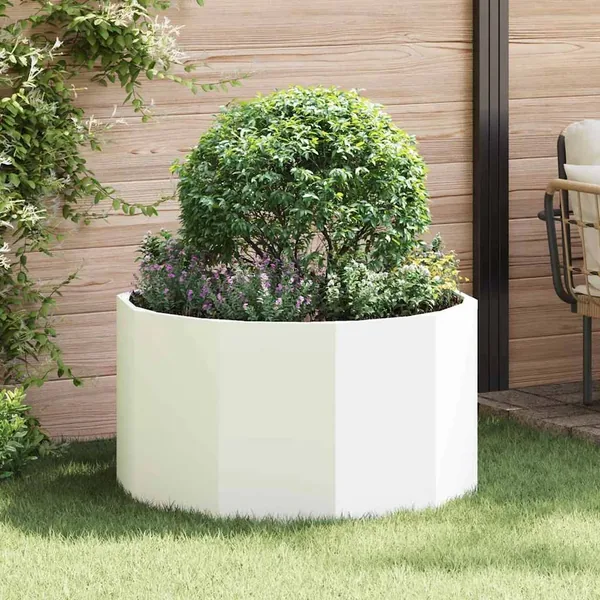 Jardinière Blanc 90 x 90 x 50 cm Acier