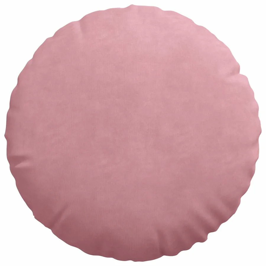 Coussins de siège 2 pcs Rose Ø 40 x 13 cm Velours - 6