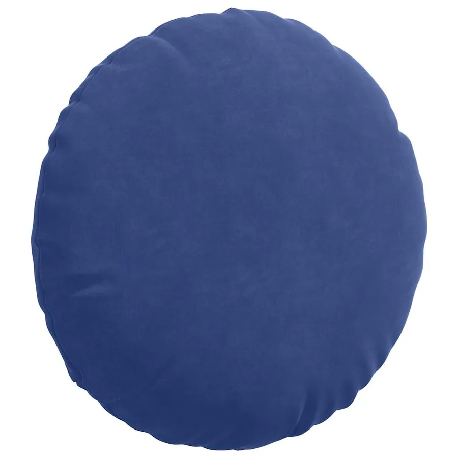 Coussins de siège 2 pcs Bleu police Ø 40 x 13 cm Velours - 5