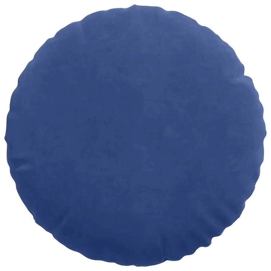 Coussins de siège 2 pcs Bleu police Ø 40 x 13 cm Velours - 6