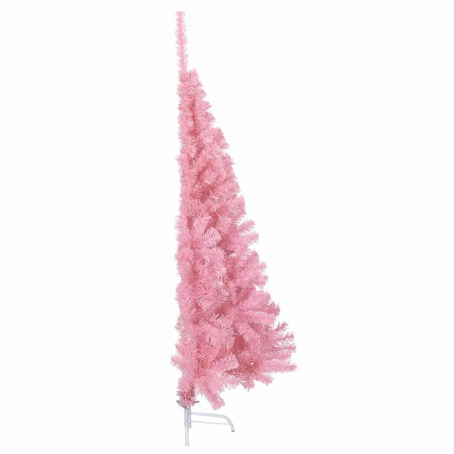 Sapin de Noël artificiel pré-éclairé Rose 120 cm PVC - 13