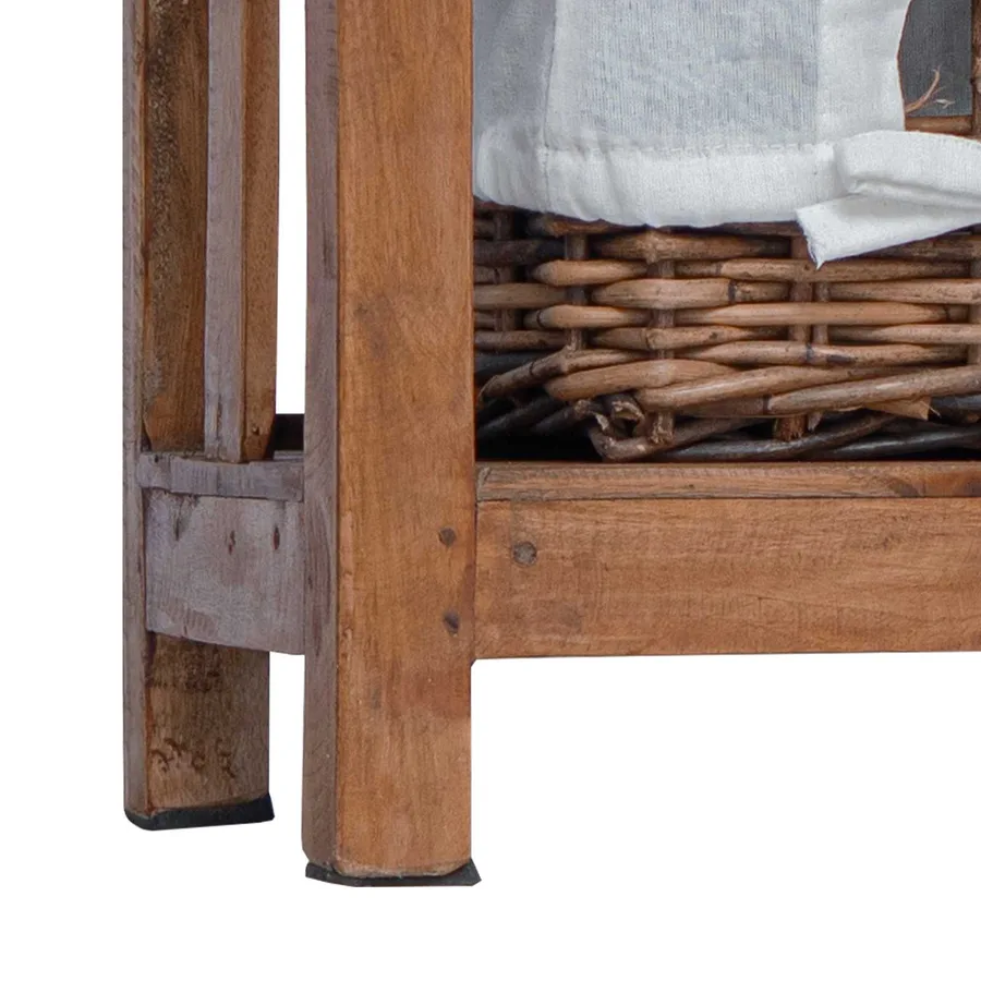 Table d'appoint Marron 38 x 28 x 50 cm Bois massif d'acajou - 8
